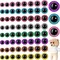 128pcs Glitter Plastic Safety Eyes for Amigurumi, Dolls, Plush Animals, and DIY Crafts